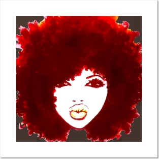 Natural Hair Curly Hair Autumn Afro Tshirt/Tees Posters and Art